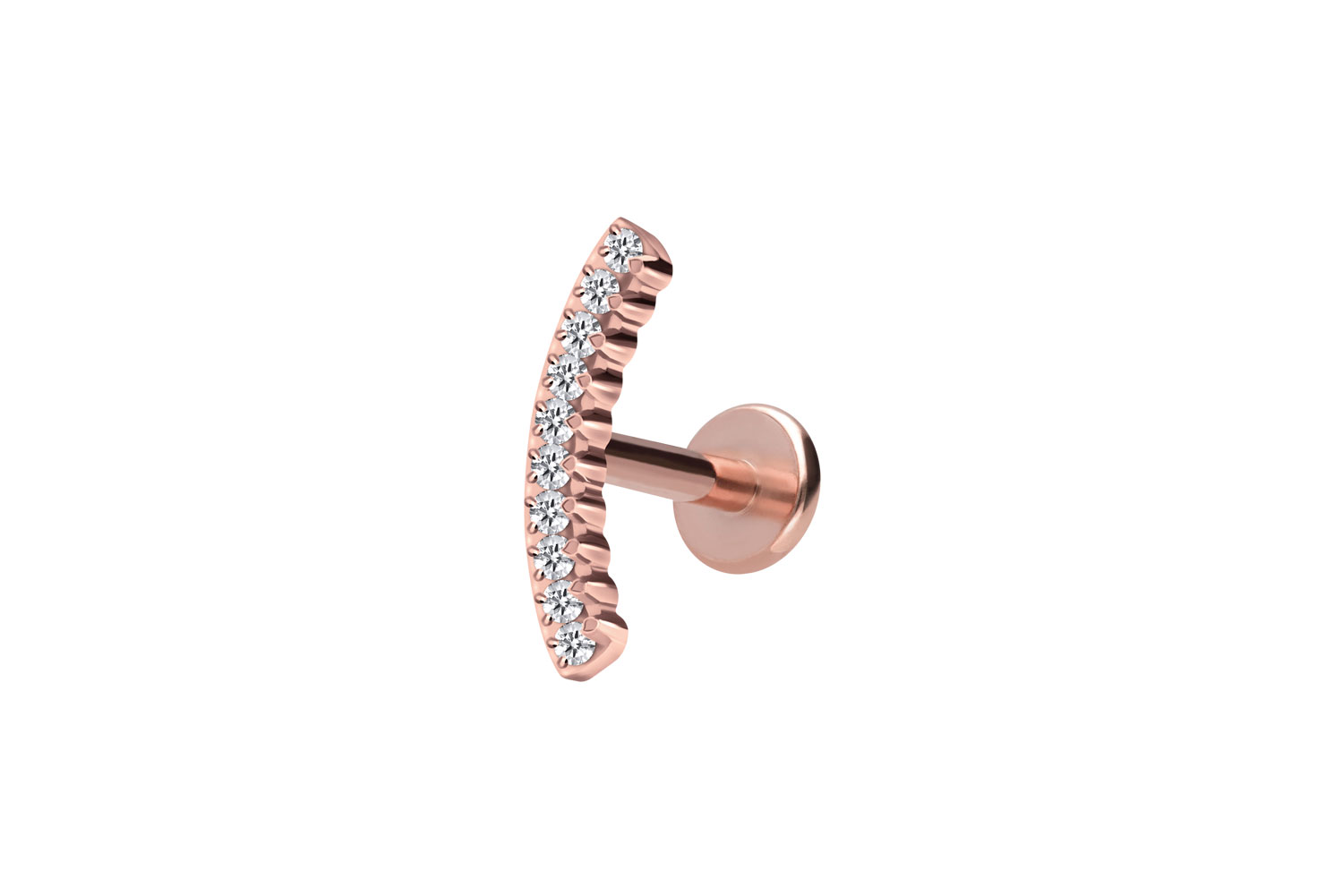 Titan Labret mit Innengewinde KRISTALLBOGEN
